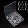 50 pieces per box of black and white transparent hooks, thumbtacks, creative office stationery, cork board, thumbtacks, key hooks details Picture
